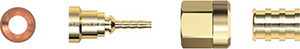 Фитинг прямой FC DN2 1/4" с депрессором; TPC-102