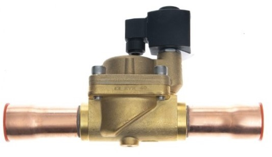 Клапан электромагнитный EVR25 с катушкой (НЗ; ODF 1 1/8", пайка ; 032L2201R