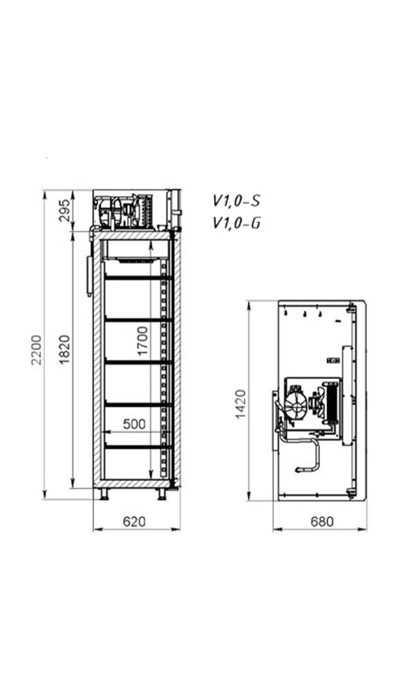Шкаф холодильный ARKTO V1.0-S (R290)