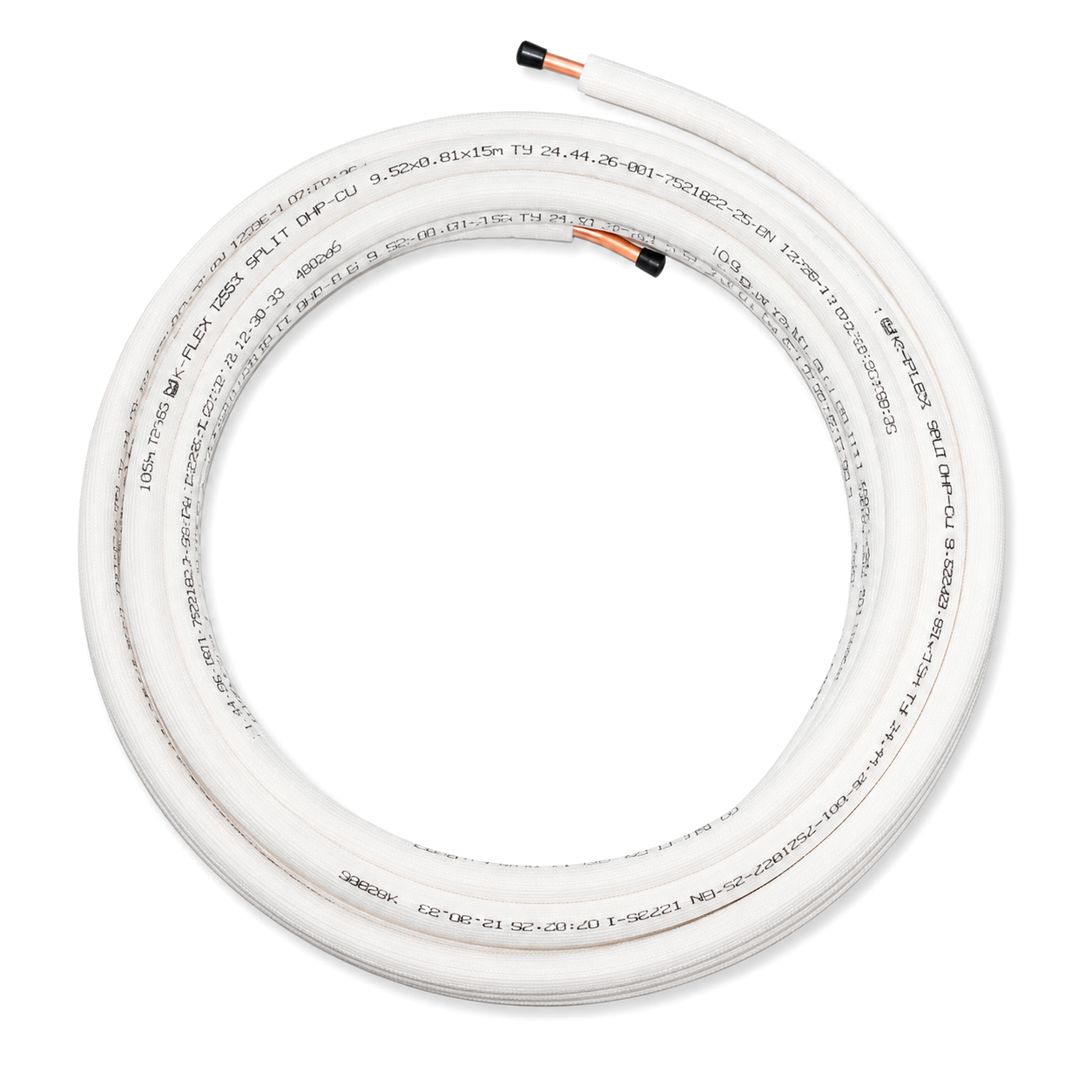 Труба K-FLEX SPLIT 15 медная в изоляции  (3/8) 9,52*0,81*15.000мм, в бухтах