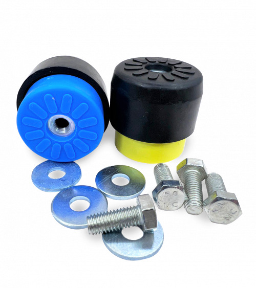 Виброопоры REXFABER (К-т из 4 шт.; желтые/синие, до 65кг; с пружинным демпфером); RFPMM65