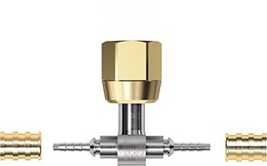 Тройник GOMAX DN2 с гайкой 1/4" без медн. прокл. (упак. 10шт)